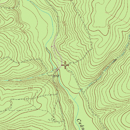 Topographic Map of Cedar Grove Church (historical), SC