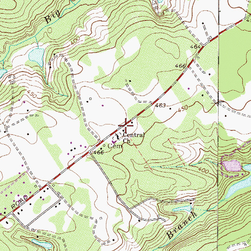 Topographic Map of Central School (historical), SC