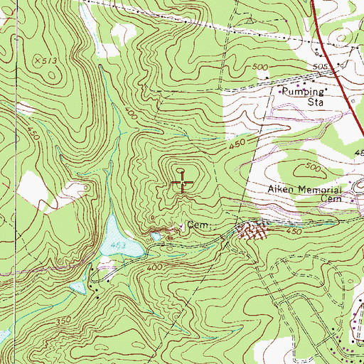 Topographic Map of China Spring Church (historical), SC