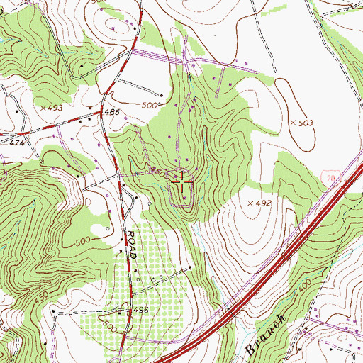 Topographic Map of Coventry, SC