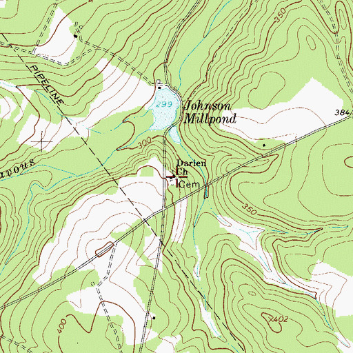 Topographic Map of Darien Cemetery, SC
