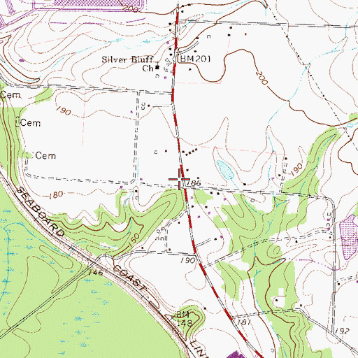 Topographic Map of Dead River School (historical), SC