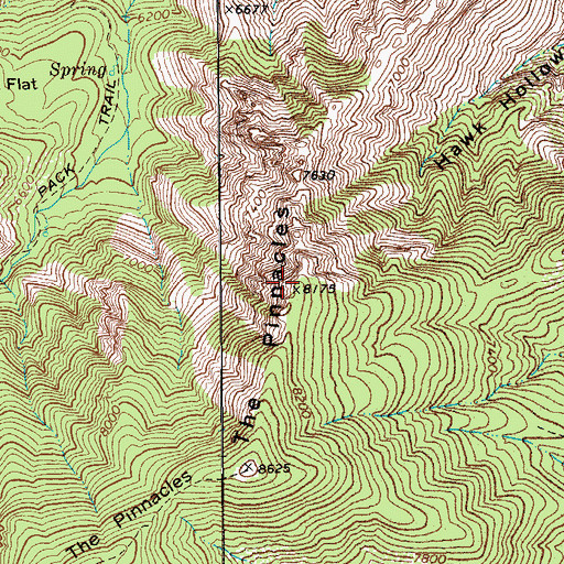 Topographic Map of The Pinnacles, AZ
