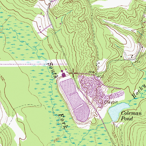 Topographic Map of Earle (historical), SC