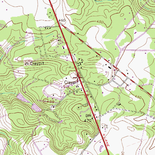 Topographic Map of Fair Hill Church (historical), SC