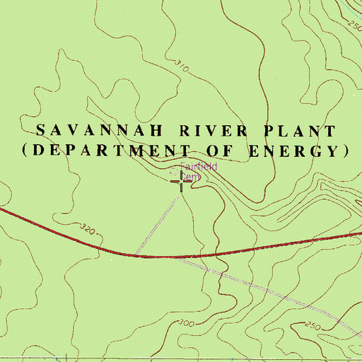 Topographic Map of Fairfield Church (historical), SC