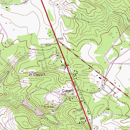 Topographic Map of Fairview School (historical), SC