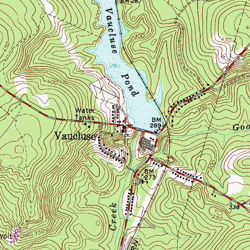 Topographic Map of First Baptist Church of Vaucluse, SC