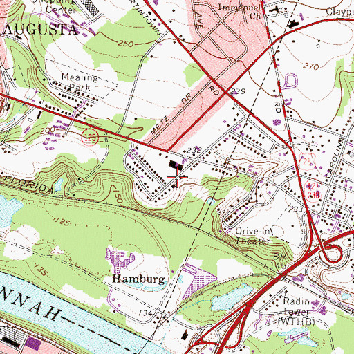 Topographic Map of First Providence Baptist Church, SC