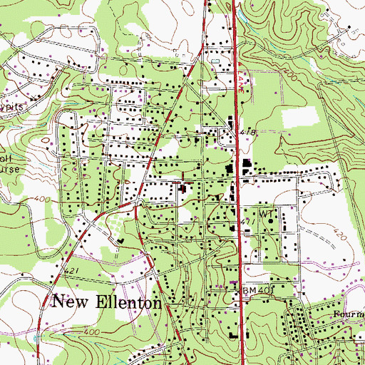 Topographic Map of Foreman Memorial Baptist Church, SC