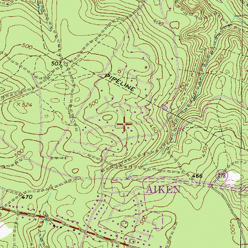 Topographic Map of Foxchase, SC
