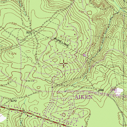 Topographic Map of Foxchase, SC