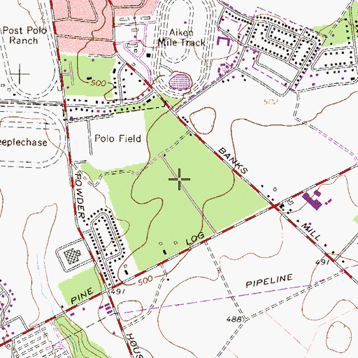 Topographic Map of Gatewood, SC