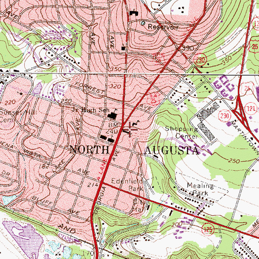 Topographic Map of Grace United Methodist Church, SC
