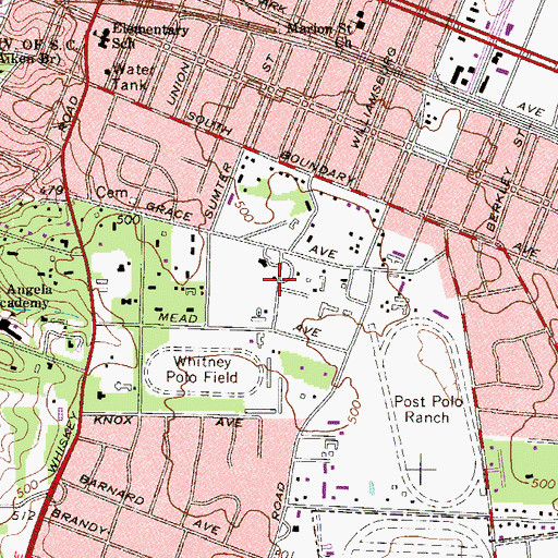 Topographic Map of Harriman Polo Field, SC