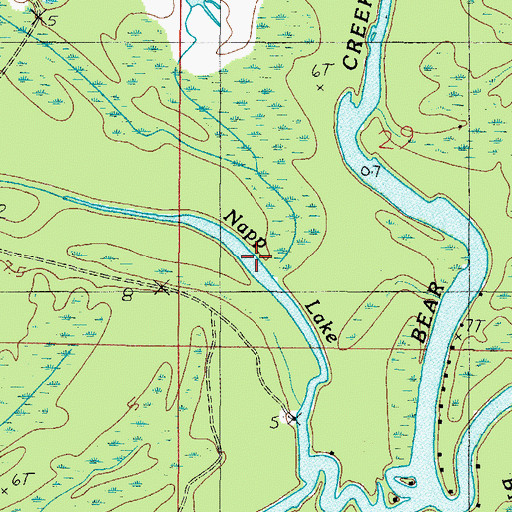 Topographic Map of Napp Lake, AL