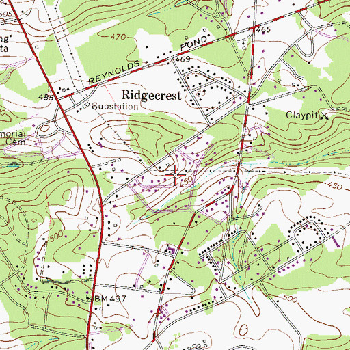 Topographic Map of Hillview, SC