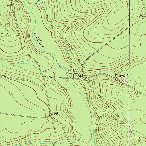 Topographic Map of Hitchcock Mill Pond (historical), SC