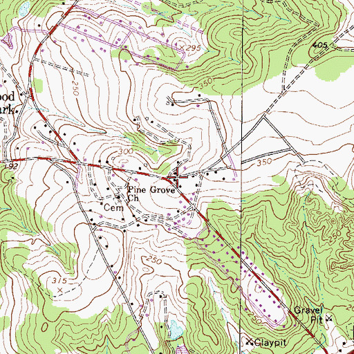 Topographic Map of Horse Creek, SC