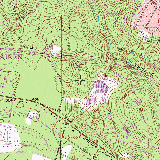 Topographic Map of Hounds Lake Country Club, SC