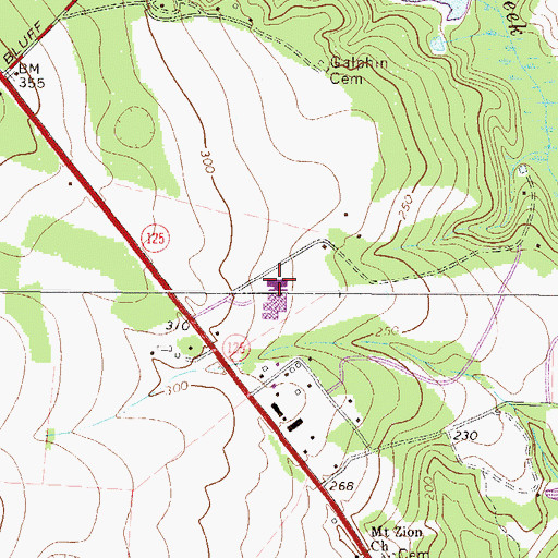 Topographic Map of J D Lever School, SC