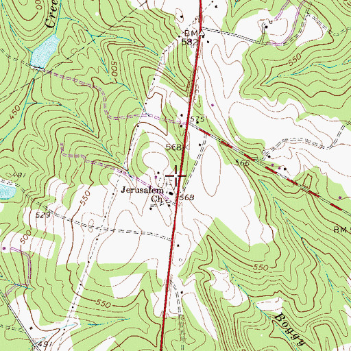 Topographic Map of Jerusalem School (historical), SC