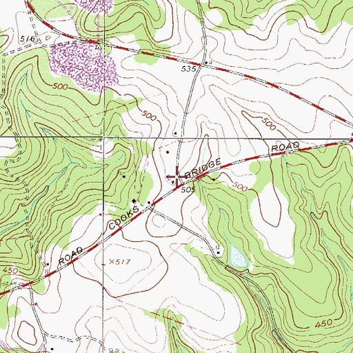 Topographic Map of Joyce Branch School (historical), SC