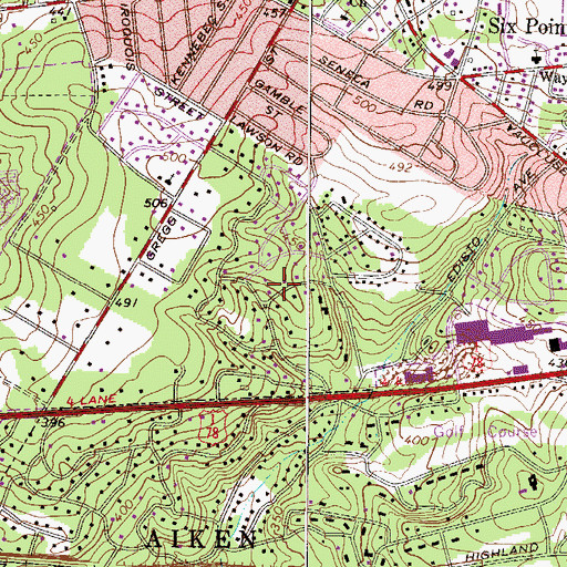 Topographic Map of Kalmia Hills, SC