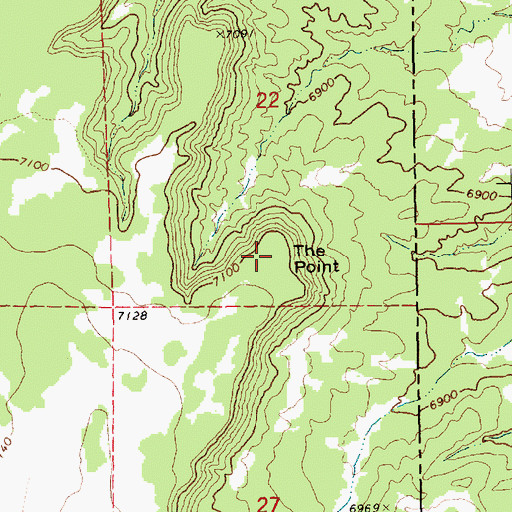 Topographic Map of The Point, AZ