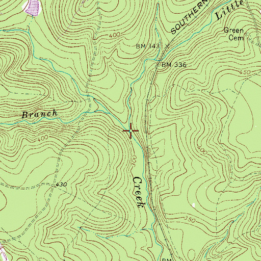 Topographic Map of Kines Fork, SC