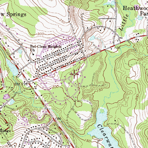 Topographic Map of Lakewood, SC