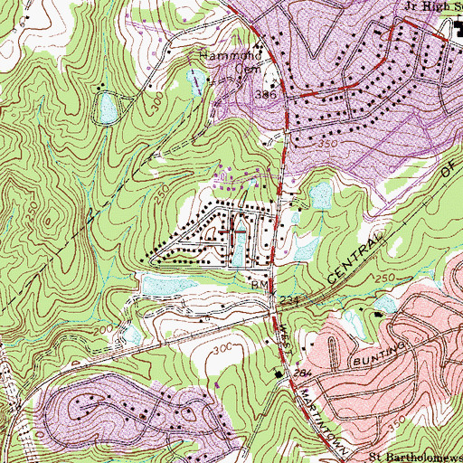 Topographic Map of Lakewood, SC