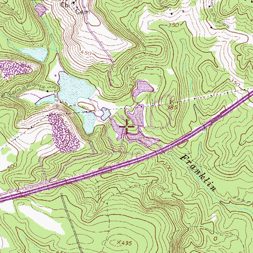 Topographic Map of Laurel Lakes, SC