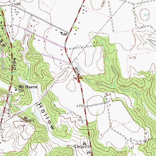 Topographic Map of Lebanon School (historical), SC