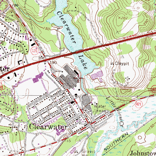 Topographic Map of Levingsworths Mill (historical), SC