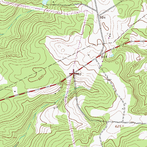 Topographic Map of Lightwood Knot School (historical), SC