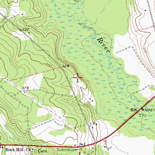 Topographic Map of Livingstons Mill (historical), SC