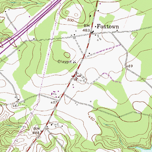 Topographic Map of McLaurin School (historical), SC
