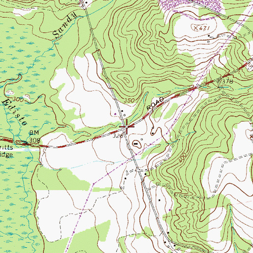 Topographic Map of Merritts Bridge (historical), SC