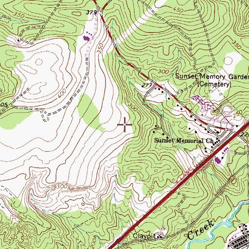 Topographic Map of Midland Valley High School, SC