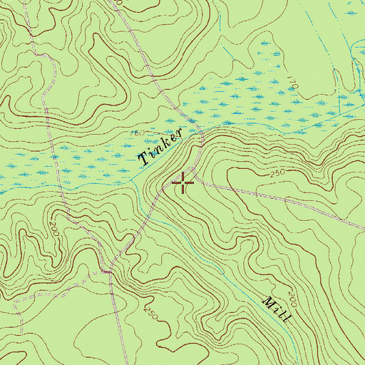 Topographic Map of Mossy School (historical), SC