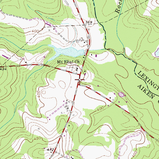 Topographic Map of Mount Ebal School (historical), SC