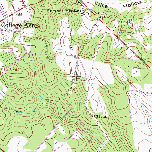Topographic Map of Mount Enon Church (historical), SC