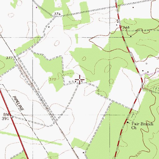 Topographic Map of Peters School (historical), SC