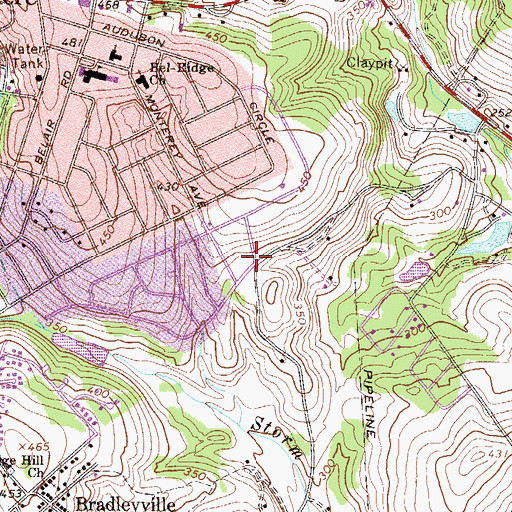 Topographic Map of Pinecrest, SC