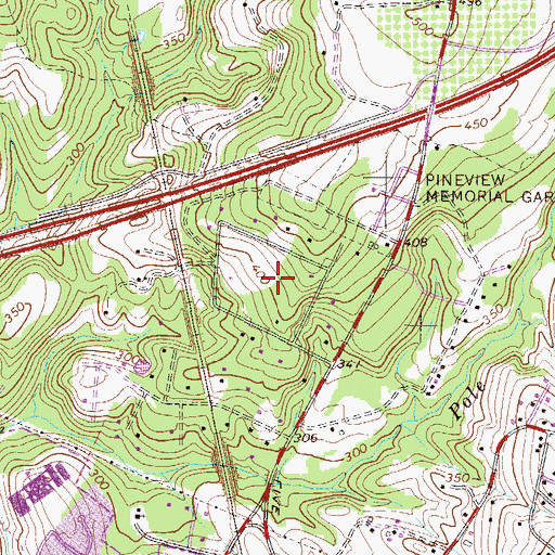 Topographic Map of Pineview Estates, SC
