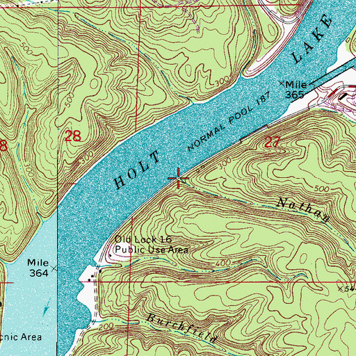 Topographic Map of Nathan Branch, AL