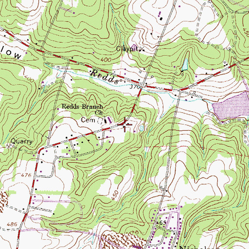 Topographic Map of Redds Branch School (historical), SC