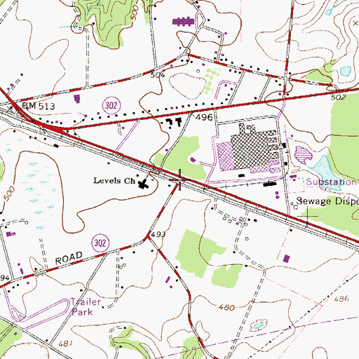 Topographic Map of Roseland, SC