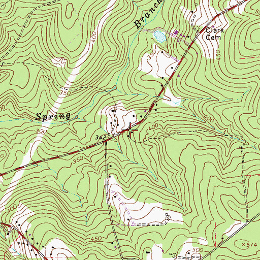 Topographic Map of Saint Lukes School (historical), SC